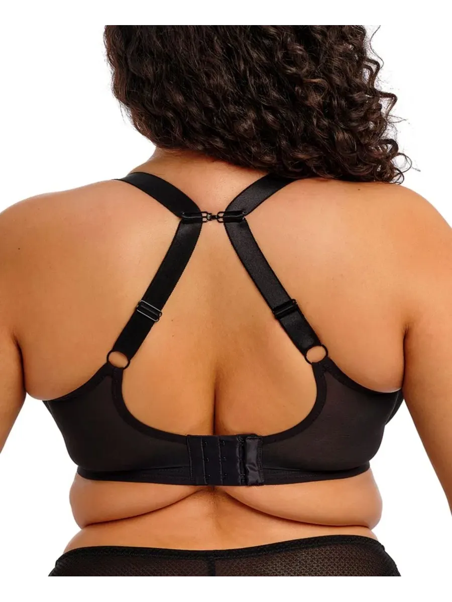Бюстгальтер-пуш-ап с глубоким вырезом Tiernie Plus Size Plunge Bra Elomi — изображение 3 из 5, черный