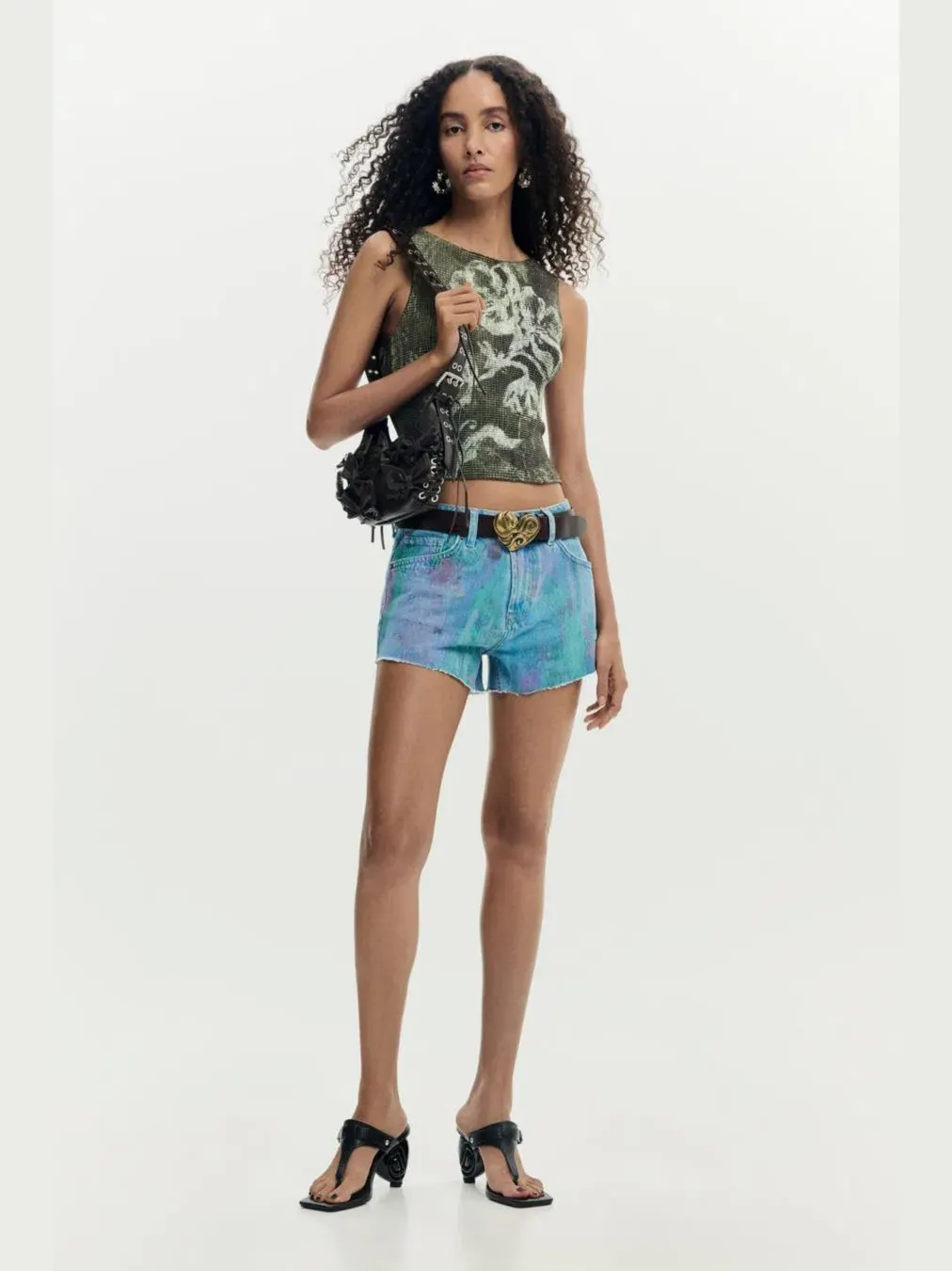 Женские джинсовые шорты с принтом Desigual