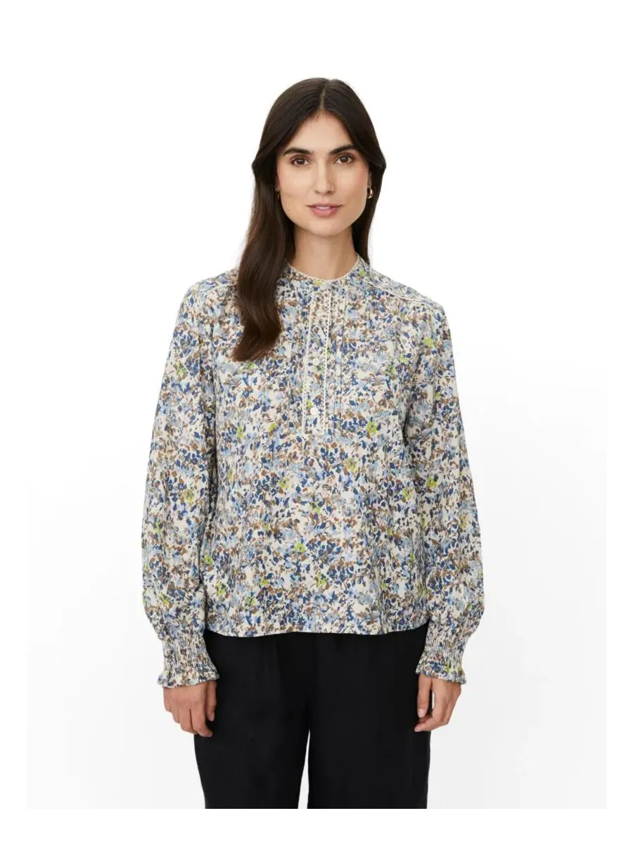 Блуза с воротником-мандарин и длинным рукавом MaDionelle Floral Masai Copenhagen