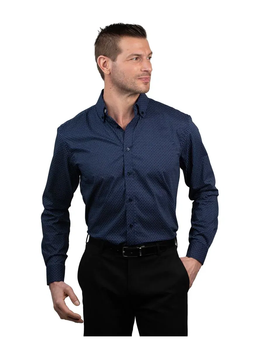 Рубашка классическая с воротником-стойкой, с длинным рукавом Ben Sherman
