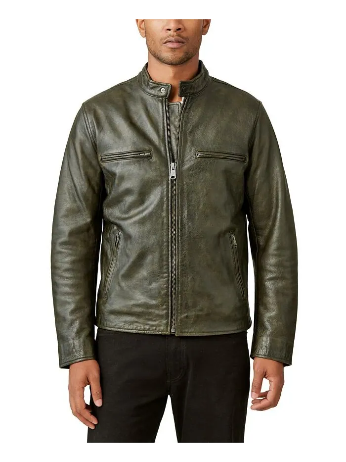 Мужская кожаная куртка Bonneville на молнии спереди Lucky Brand
