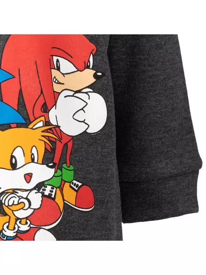 Флисовая толстовка на молнии с половиной молнии для мальчиков Sonic the Hedgehog Sega — изображение 6 из 7, черный/серый