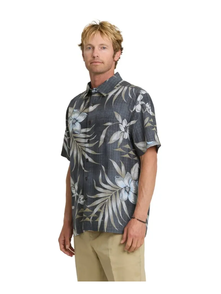 Мужская рубашка с коротким рукавом Palapa Floral Quiksilver Waterman — изображение 2 из 3, фантомный