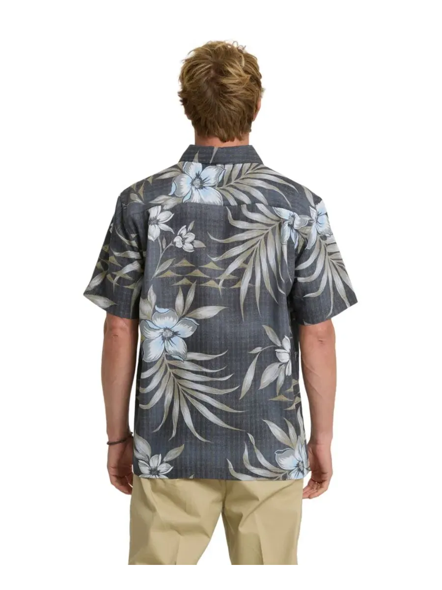 Мужская рубашка с коротким рукавом Palapa Floral Quiksilver Waterman — изображение 3 из 3, фантомный
