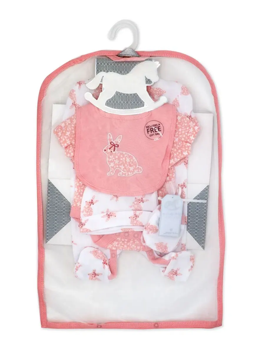 Комплект для новорожденных с цветочным принтом Rock-A-Bye Baby Boutique, Dark Peach — изображение 2 из 8