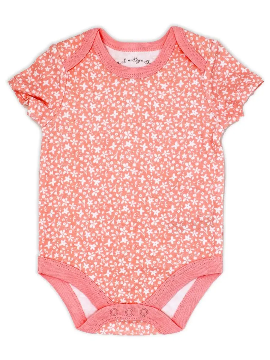 Комплект для новорожденных с цветочным принтом Rock-A-Bye Baby Boutique, Dark Peach — изображение 6 из 8