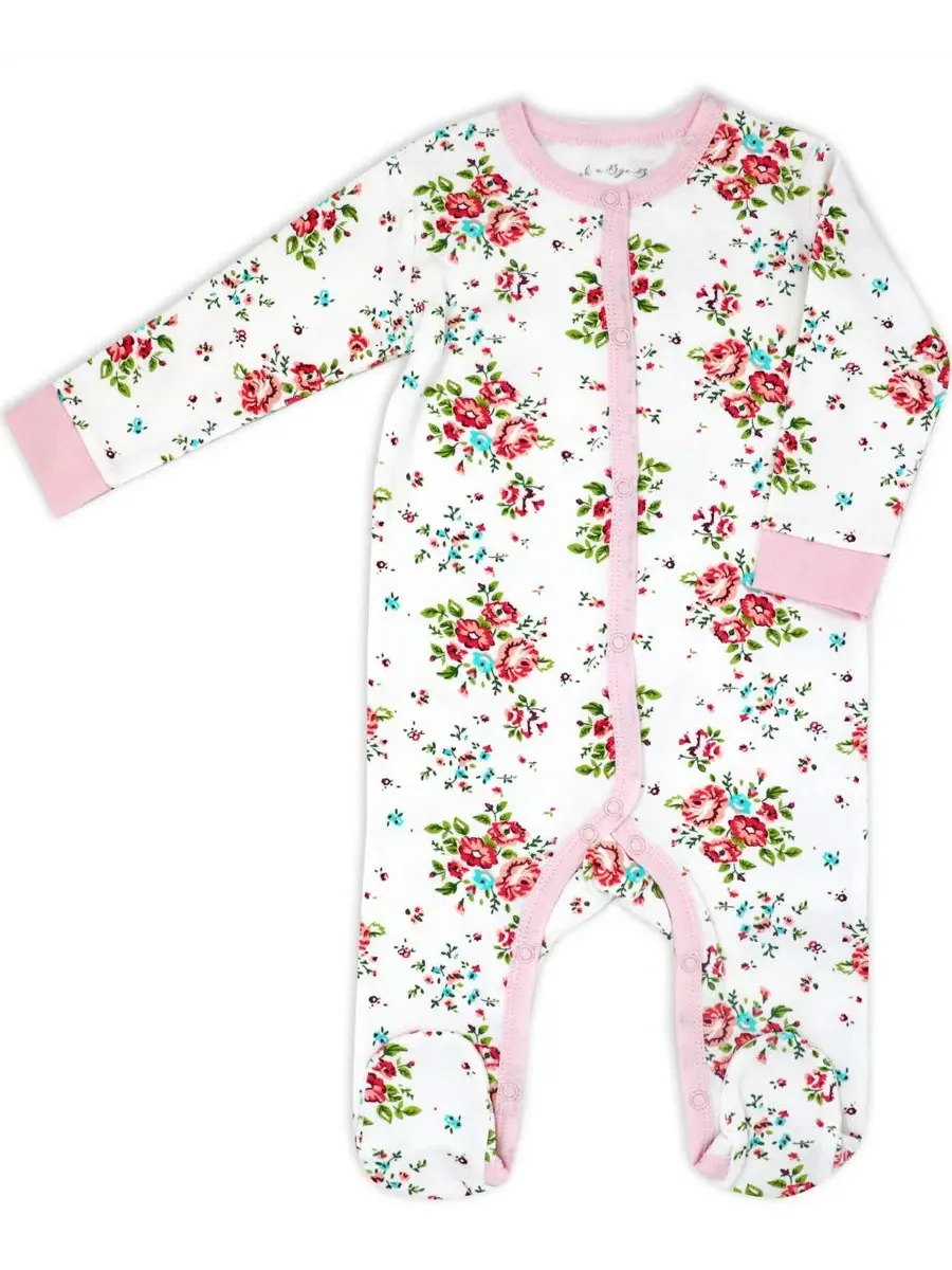 Комплект для новорожденных девочек с цветочным принтом Rock-A-Bye Baby Boutique — изображение 4 из 7, розовый