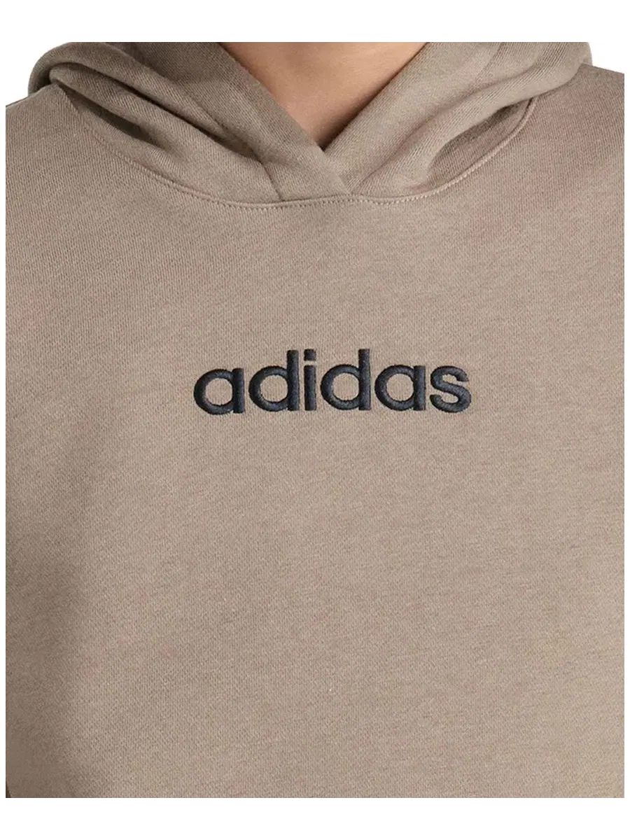 Худи с длинным рукавом Essential Linear adidas — изображение 3 из 4, хаки