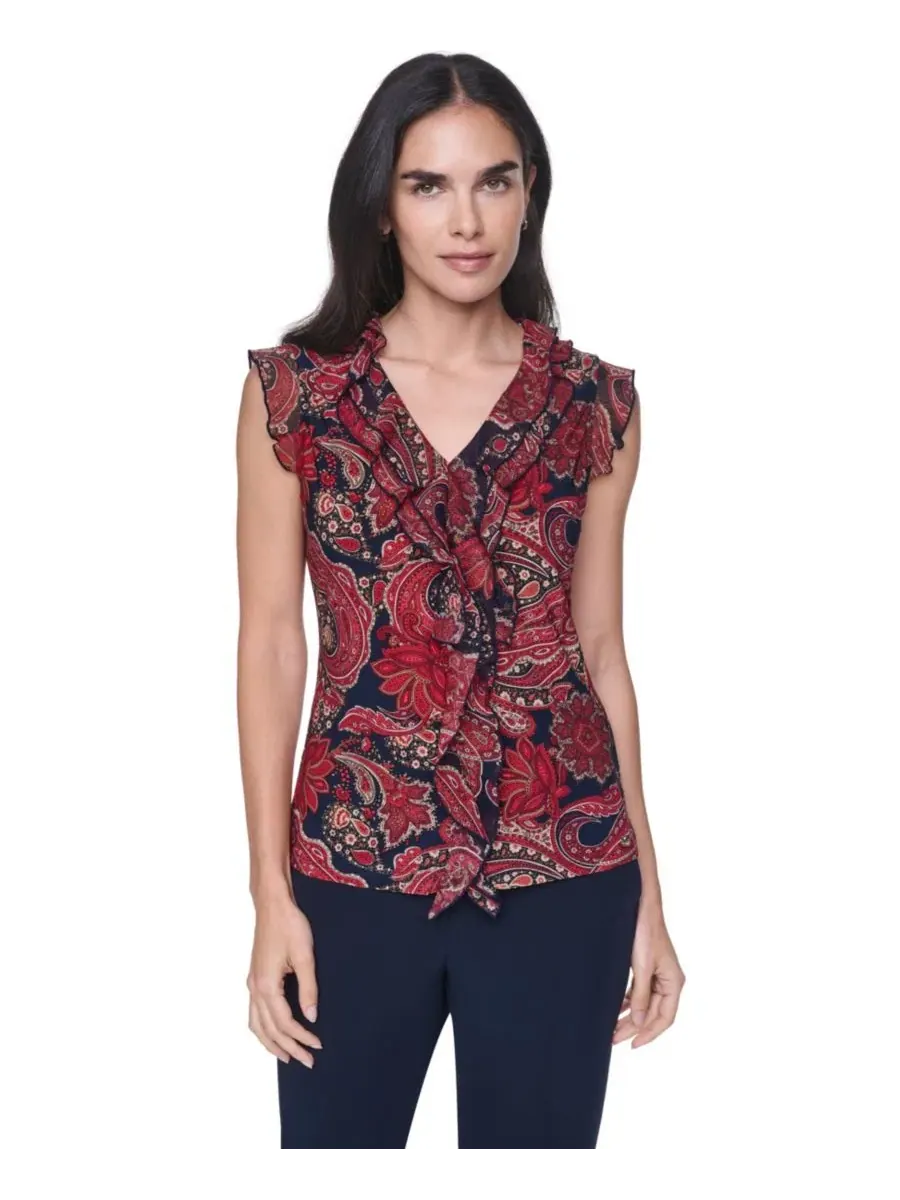 Блузка без рукавов с воланами Paisley Tommy Hilfiger