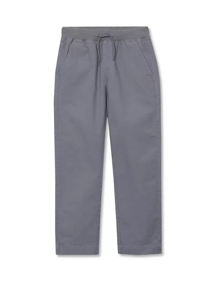 Брюки Big Boys Husky Stretch с мягкой резинкой на поясе и усиленными коленями на молнии Lands' End — изображение 2 из 3