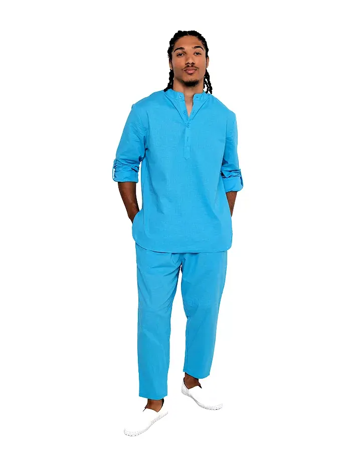Мужские штаны YahYah с завязками из льна Dai Moda — 2