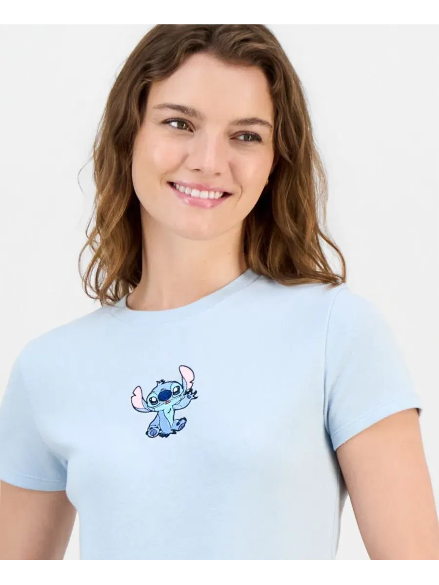 Футболка с вышивкой Stitch, Junior, короткий рукав Stitch — изображение 2 из 4, синий