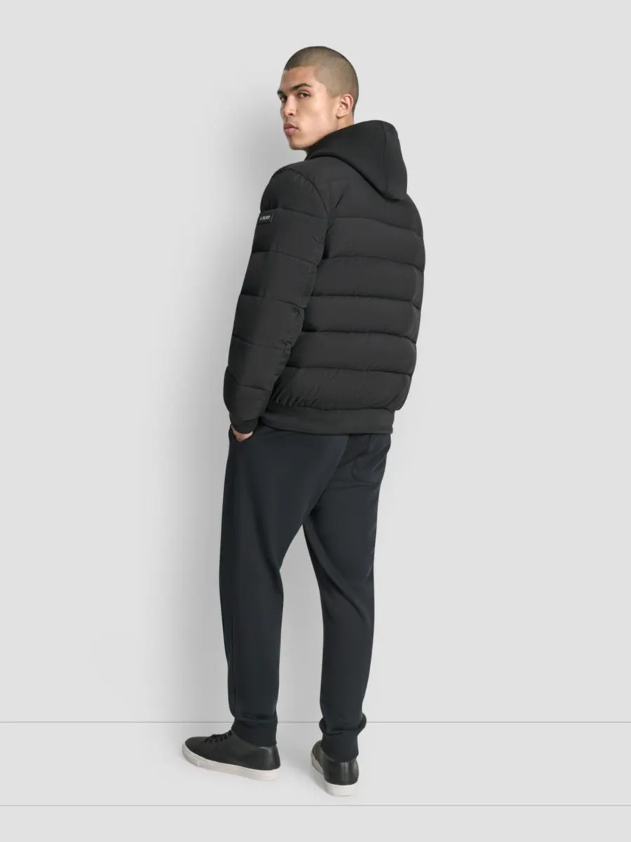Мужская стеганая куртка-бомбер с капюшоном DKNY — изображение 4 из 4, черный