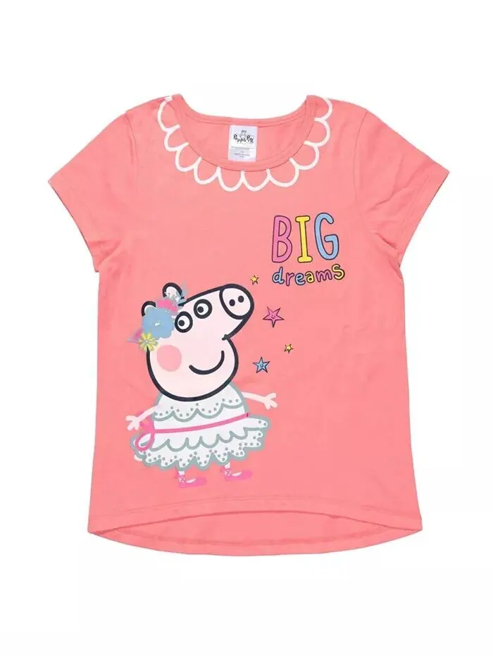 Комплект из 3 футболок для девочек Peppa Pig — изображение 4 из 7, белый/розовый