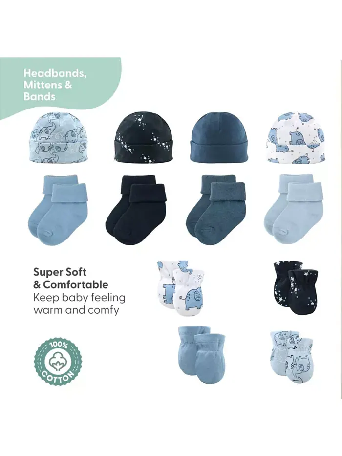 Подарочный набор для новорожденных Baby Boys Layette слон синий, 30 предметов The Peanutshell — изображение 7 из 7