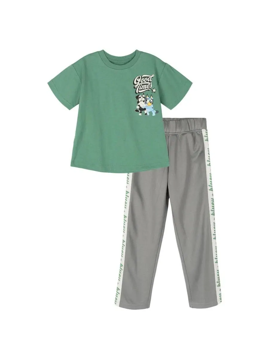 Комплект из футболки и спортивных штанов Bluey Bluey Sage Green Gray