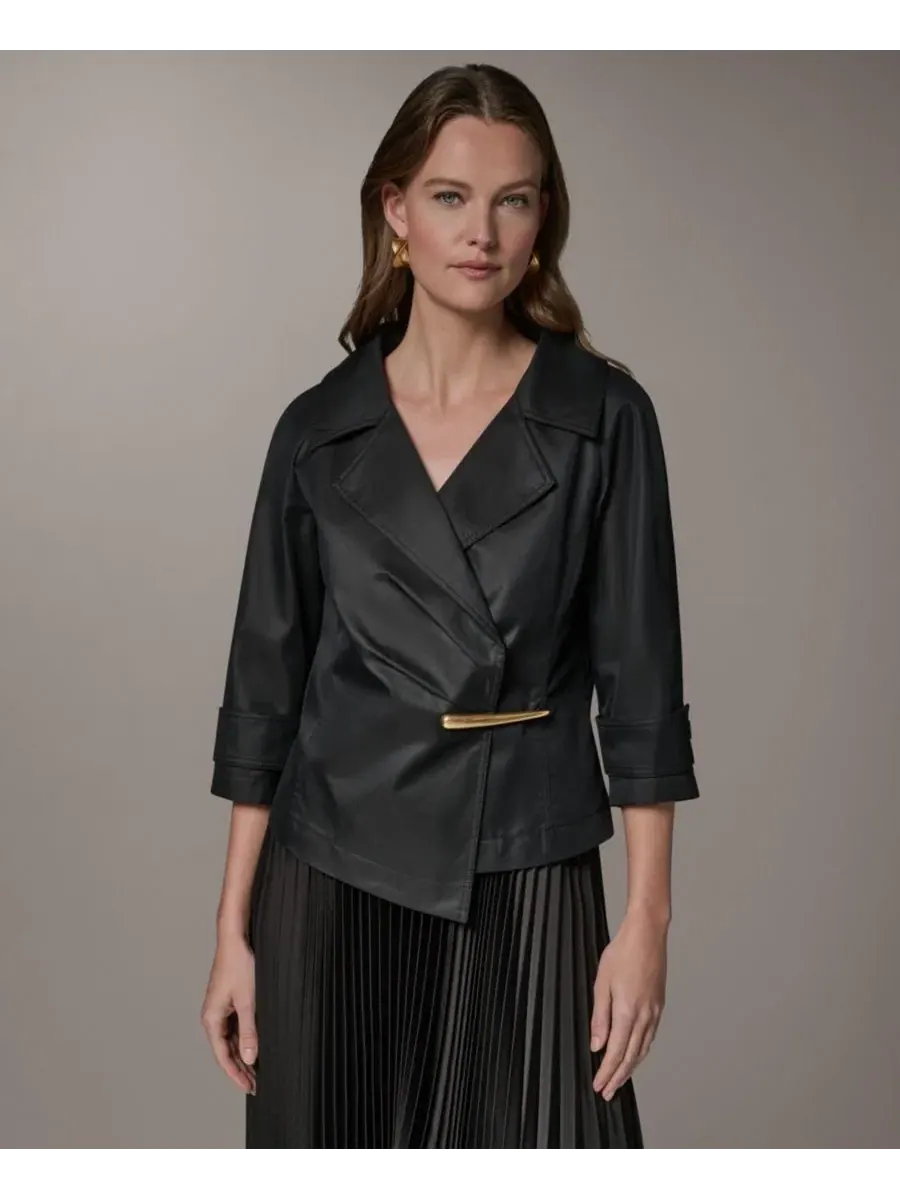 Жакет с лацканами и металлической фурнитурой Donna Karan New York