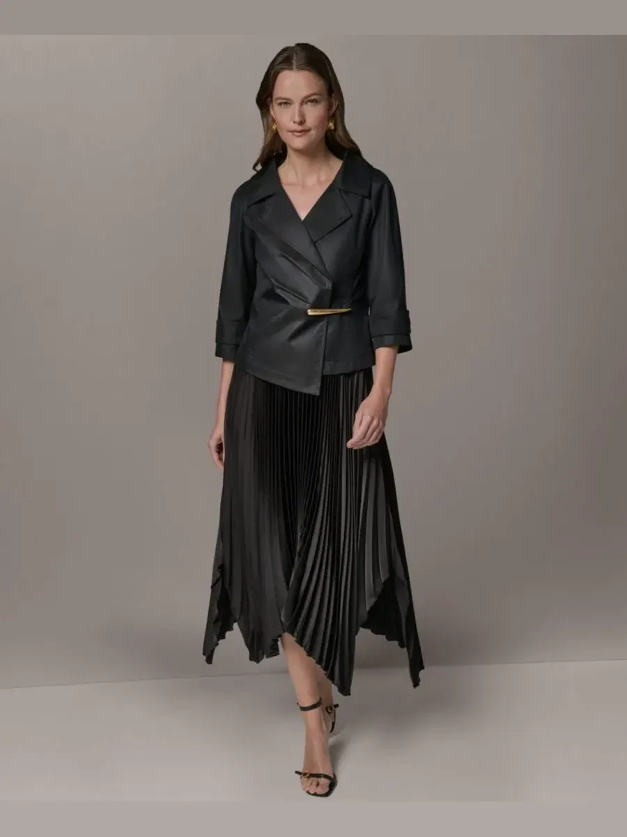 Жакет с лацканами и металлической фурнитурой Donna Karan New York — изображение 2 из 9, черный