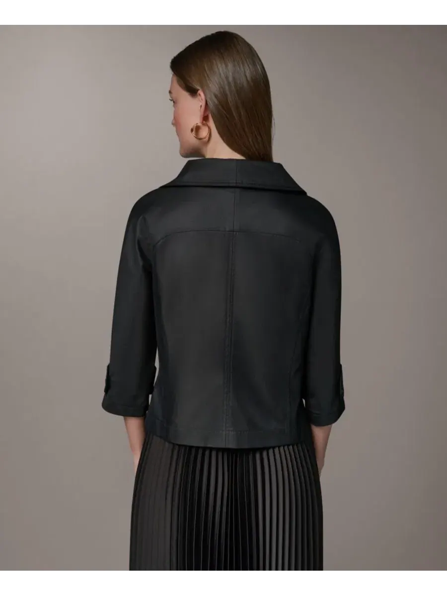 Жакет с лацканами и металлической фурнитурой Donna Karan New York — изображение 4 из 9, черный