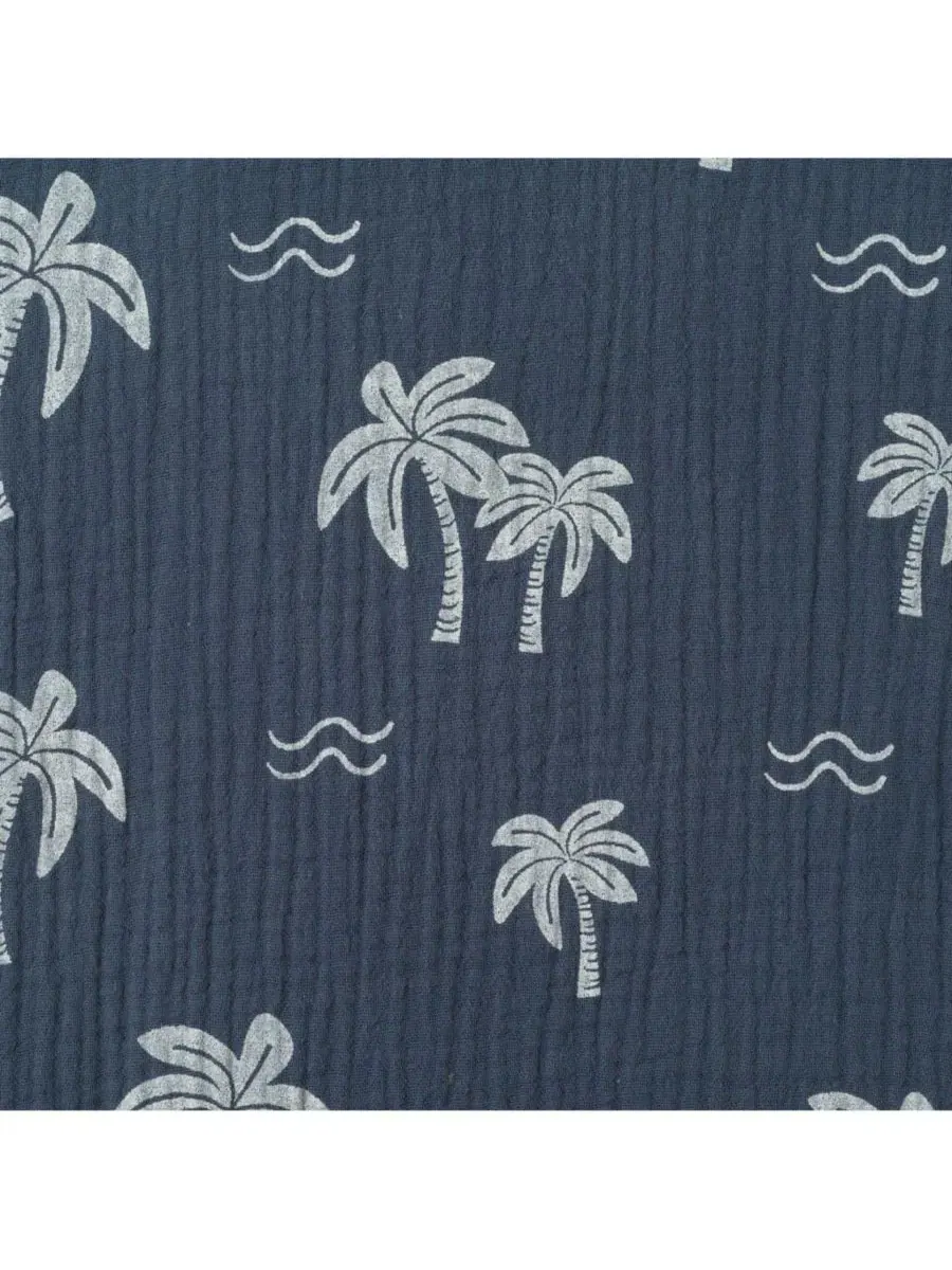 Детский комплект из рубашки и шорт с принтом Tropical Palm Tree Andy & Evan — изображение 6 из 7, серый