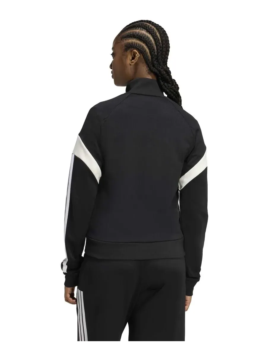 Женская облегающая спортивная куртка Tiro Adidas — изображение 4 из 4, черный/белый/белый