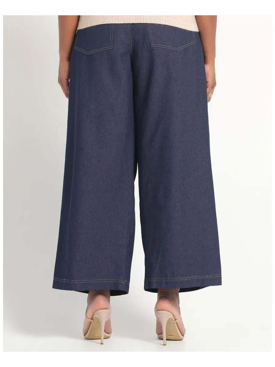 Женские джинсы Dakota High Rise Wide-Leg Denim ESTELLE — изображение 5 из 10, индиго черный