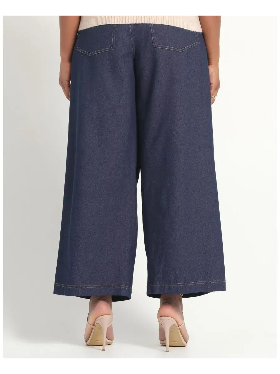 Женские джинсы Dakota High Rise Wide-Leg Denim ESTELLE — изображение 10 из 10, индиго черный