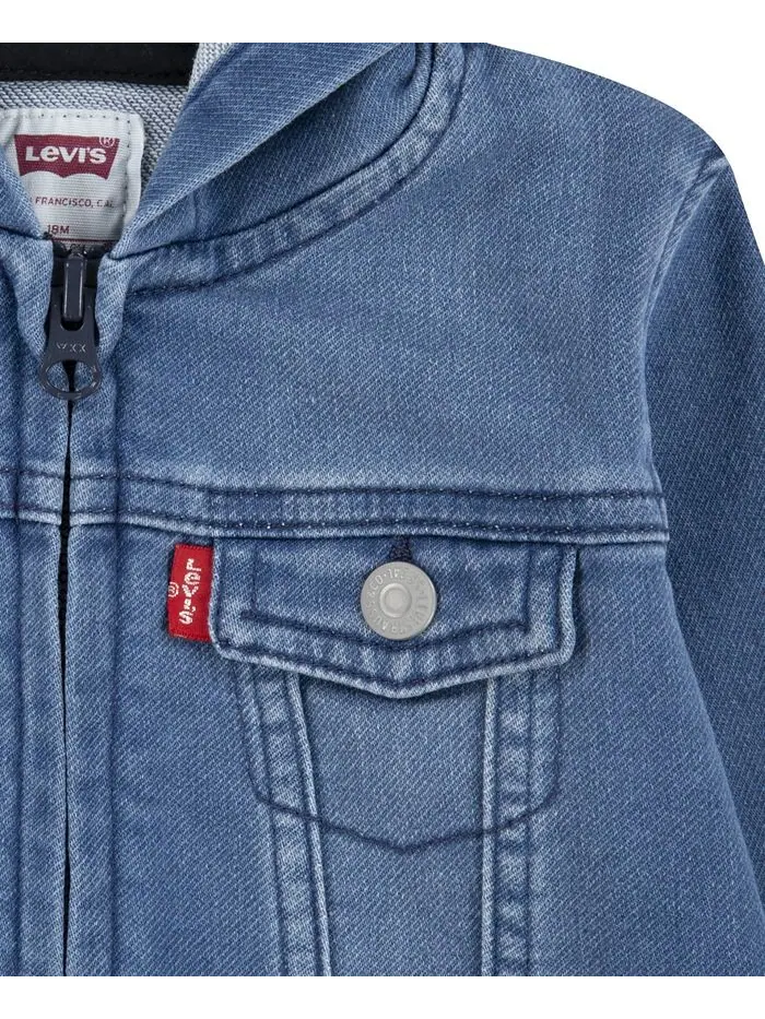 Вязаная куртка с капюшоном для мальчиков и девочек Levi's — изображение 3 из 3, морская соль