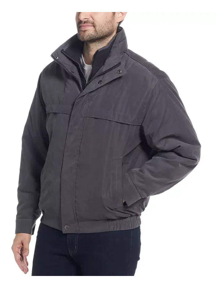 Мужская бомбер куртка с утеплителем из микрофибры Weatherproof — изображение 3 из 5, серый