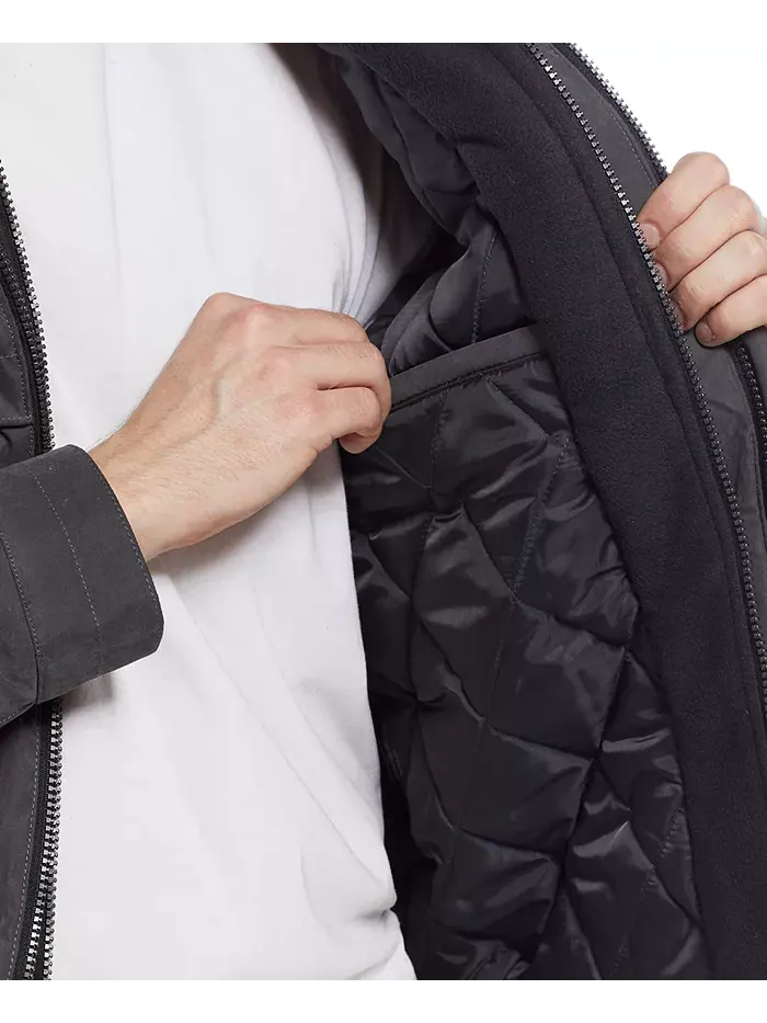 Мужская бомбер куртка с утеплителем из микрофибры Weatherproof — изображение 4 из 5, серый