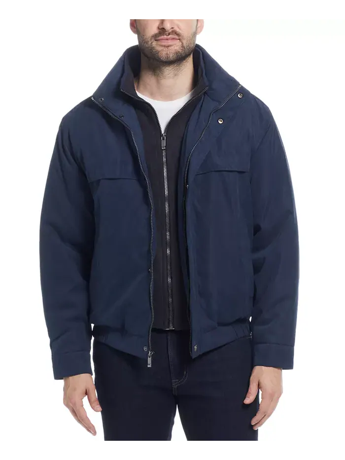 Мужская бомбер куртка с утеплителем из микрофибры Weatherproof — изображение 1 из 5, синий