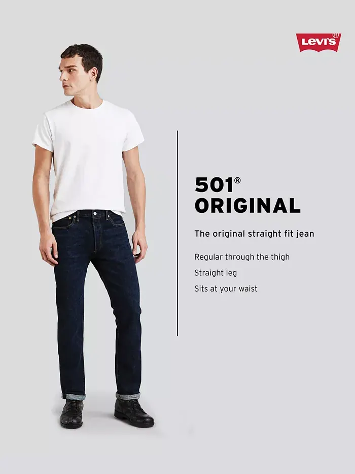 Мужские джинсы 501 Original Shrink-to-Fit без стрейча Levi's — изображение 4 из 6, зеленый
