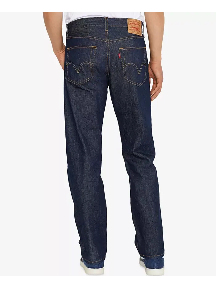 Мужские джинсы Levi's 501 Original Shrink-to-Fit, синий деним, без стрейча — изображение 2 из 9