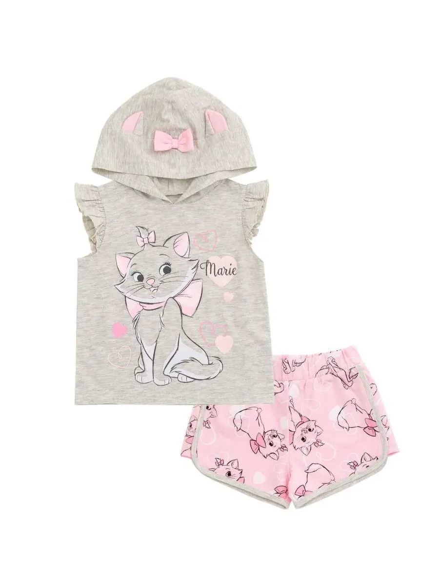 Комплект из худи и шорт с принтом Marie The Aristocats Winnie the Pooh — розовый