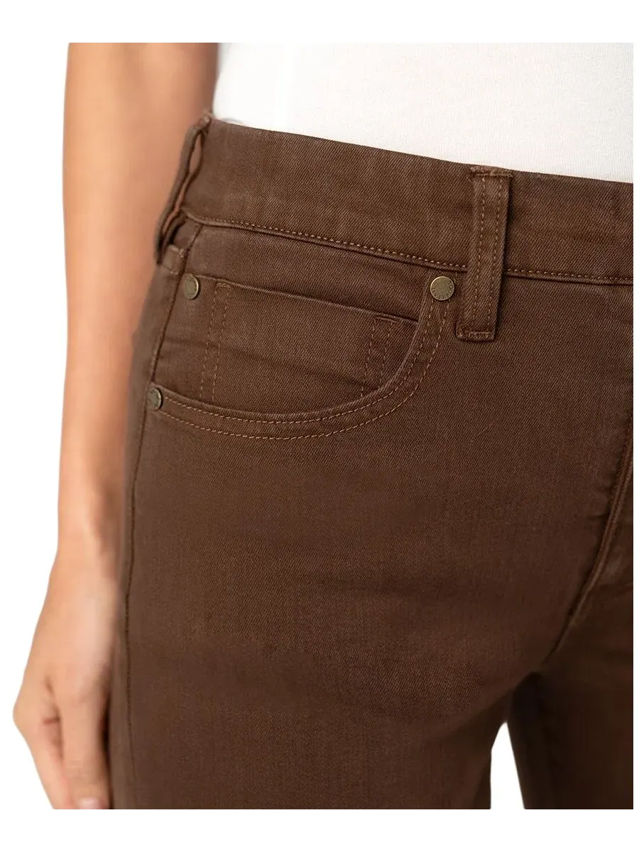 Джинсы прямого кроя Petite Kennedy Comfort Waist Mid-Rise Straight-Leg Liverpool Los Angeles — изображение 3 из 4, коричневый