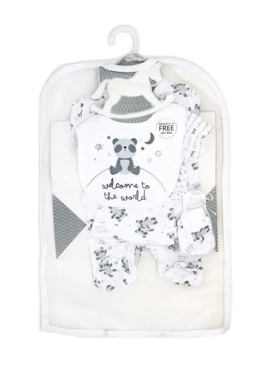 Комплект для новорожденного с принтом Rock-A-Bye Baby Boutique — изображение 2 из 8, панда