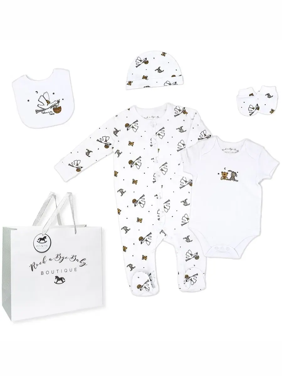 Комплект боди, слипа и аксессуаров Busy Stork Rock-A-Bye Baby Boutique, Busy Stork
