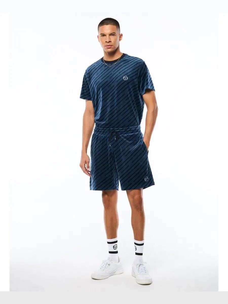 Шорты спортивные с принтом Obliquo Velour Sergio Tacchini, Key Largo
