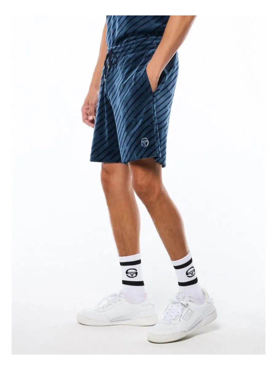 Шорты спортивные с принтом Obliquo Velour Sergio Tacchini, Key Largo — изображение 4 из 5