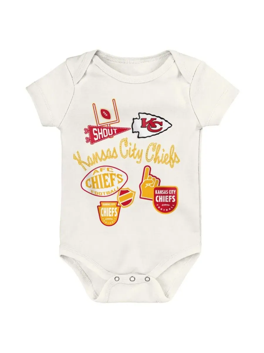 Комплект из трех боди с коротким рукавом, с принтом, Kansas City Chiefs Littlest Player Outerstuff — изображение 3 из 4