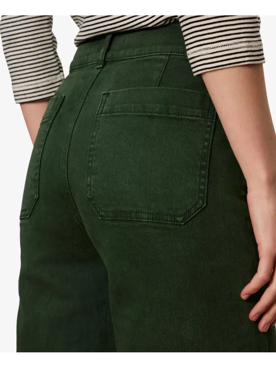 Джинсы-клеш с высокой посадкой Chelsea Wide-Leg Jeans Sanctuary — изображение 6 из 6, лесной