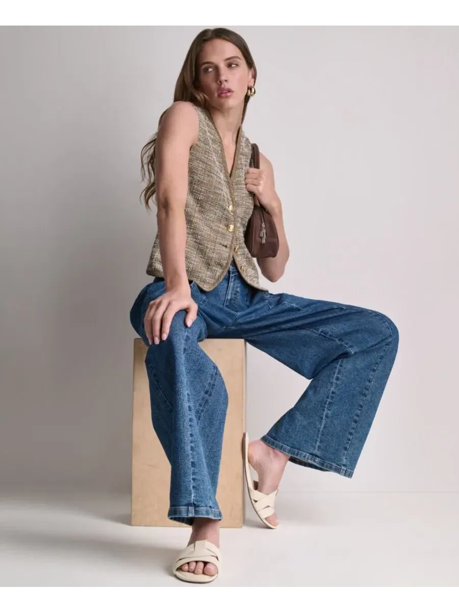 Жилет без рукавов с V-образным вырезом Praline Multi BCBG — изображение 9 из 11, мульти