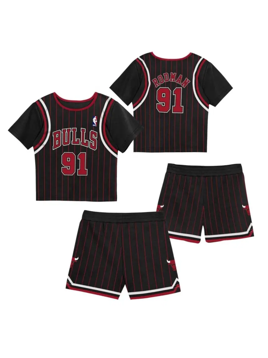 Комплект из футболки и шорт Деннис Родман Chicago Bulls Mitchell & Ness