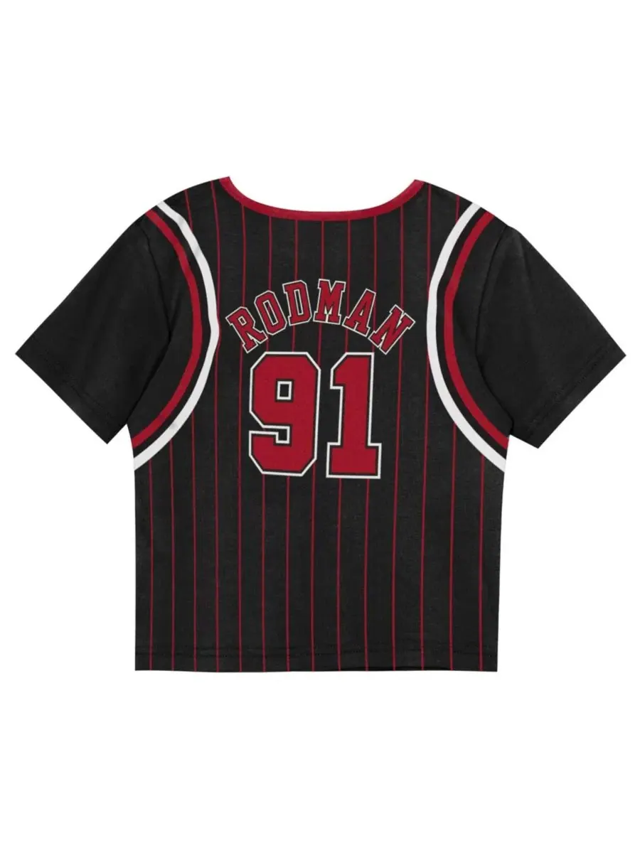 Комплект из футболки и шорт Деннис Родман Chicago Bulls Mitchell & Ness — изображение 4 из 9, черный