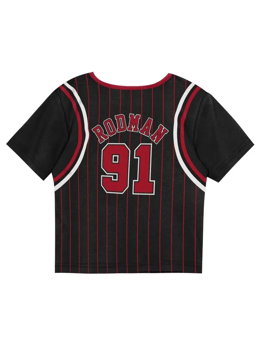 Комплект из футболки и шорт Деннис Родман Chicago Bulls Mitchell & Ness — изображение 8 из 9, черный