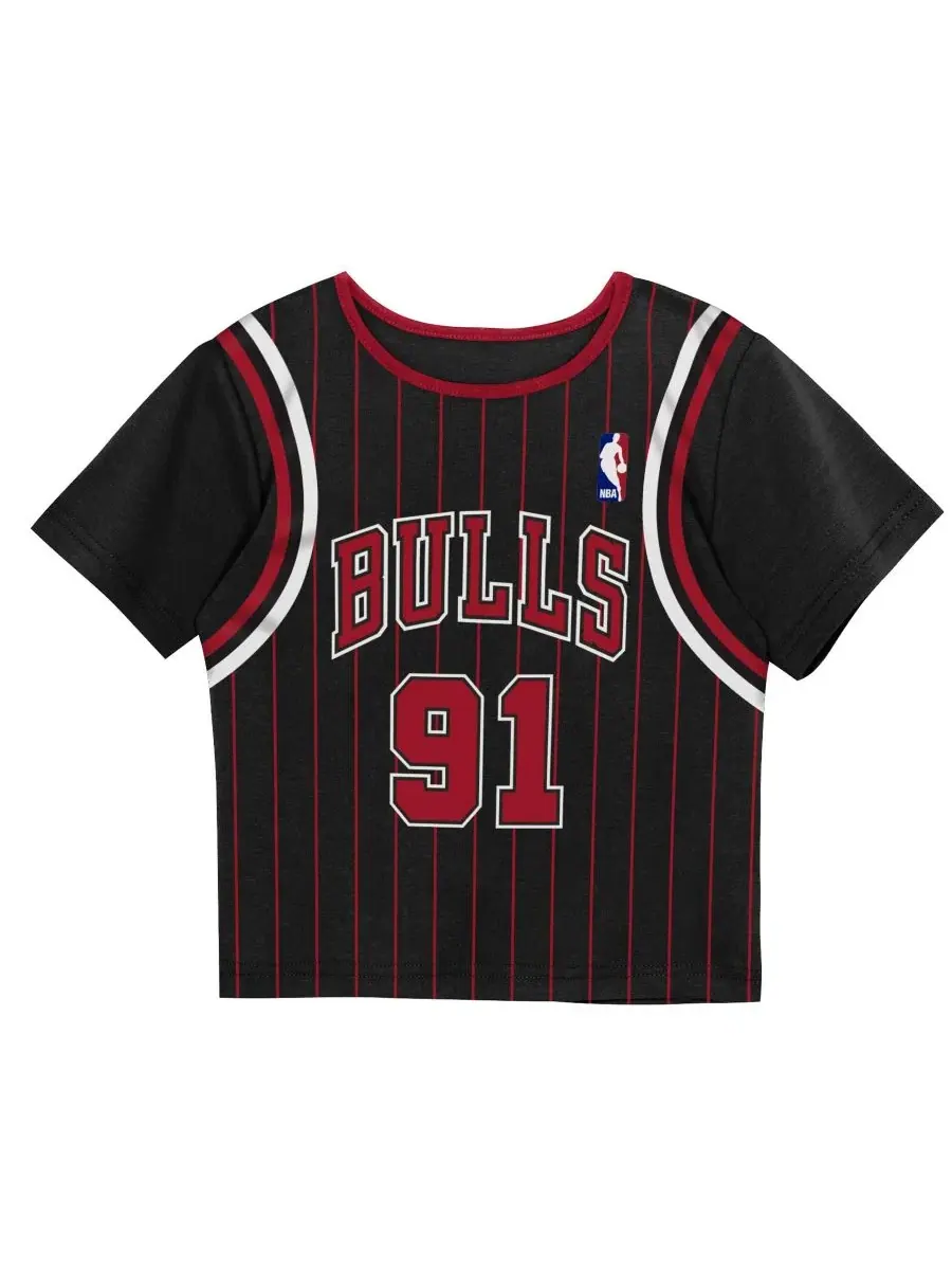 Комплект из футболки и шорт Деннис Родман Chicago Bulls Mitchell & Ness — изображение 9 из 9, черный