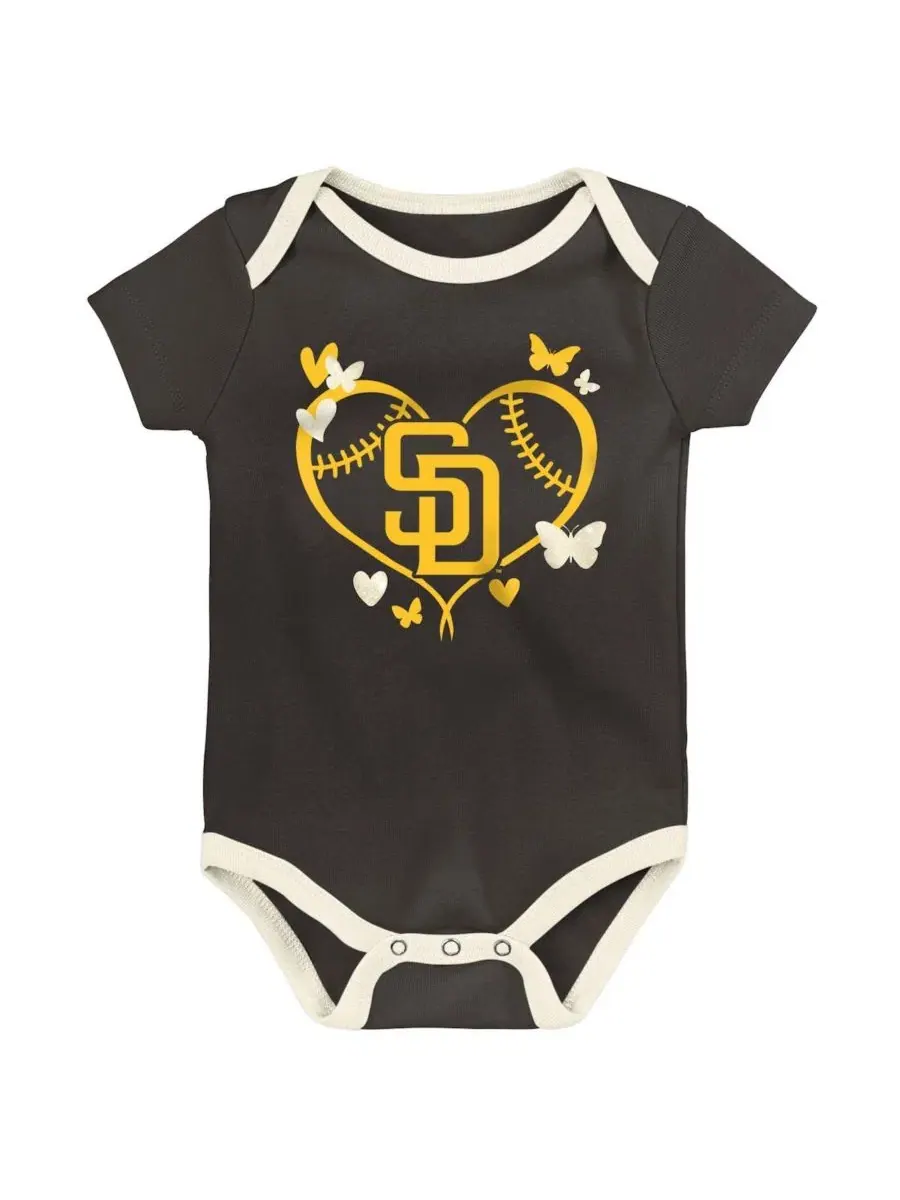 Комплект боди с принтом San Diego Padres Outerstuff — изображение 2 из 4, коричневый кремовый