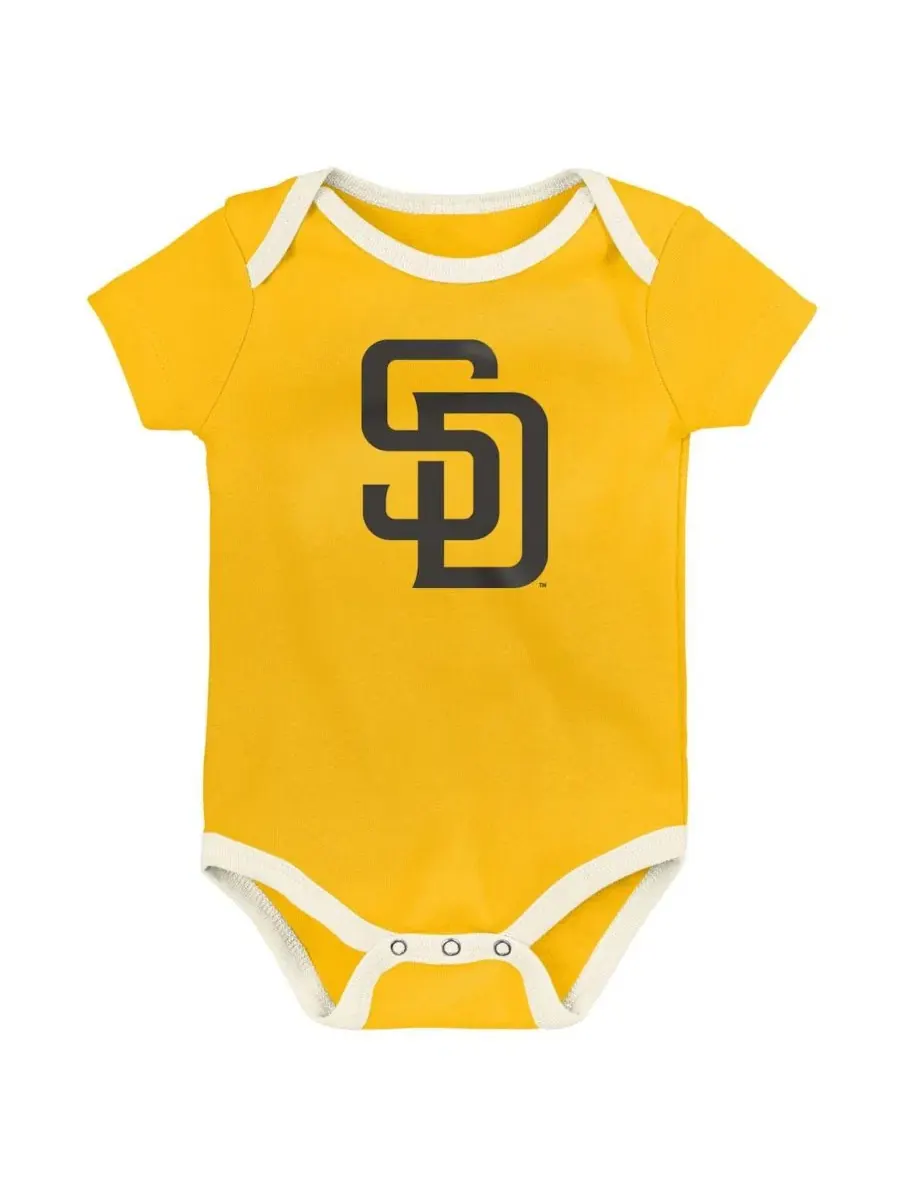 Комплект боди с принтом San Diego Padres Outerstuff — изображение 3 из 4, коричневый кремовый