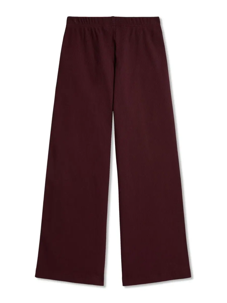 Штаны широкие женские Ribbed Wide-Leg Pant Polo Ralph Lauren, Rich Ruby — изображение 4 из 5