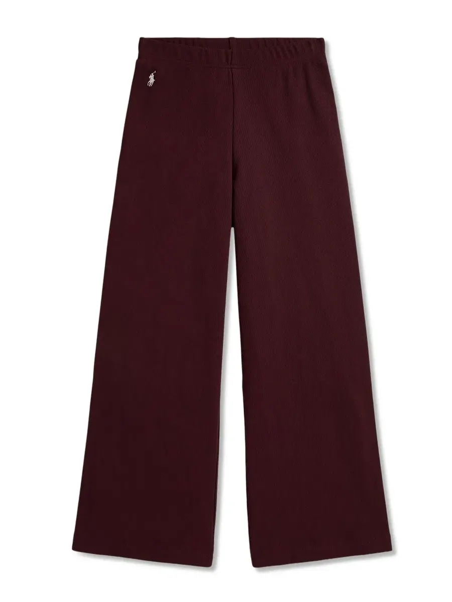 Штаны широкие женские Ribbed Wide-Leg Pant Polo Ralph Lauren, Rich Ruby — изображение 5 из 5